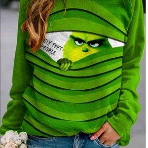 Christmas Sweatshirt | Grinch Six feet back